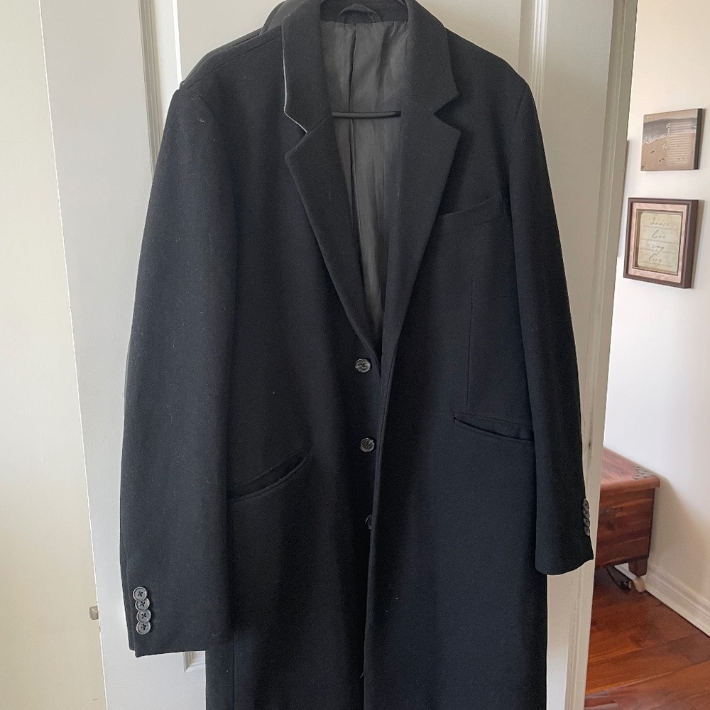 ASOS black overcoat medium